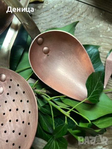 Малко мед и месинг за уют♥️  Жестоки прибори за сервиране Мед и месинг , снимка 10 - Прибори за хранене, готвене и сервиране - 53398514