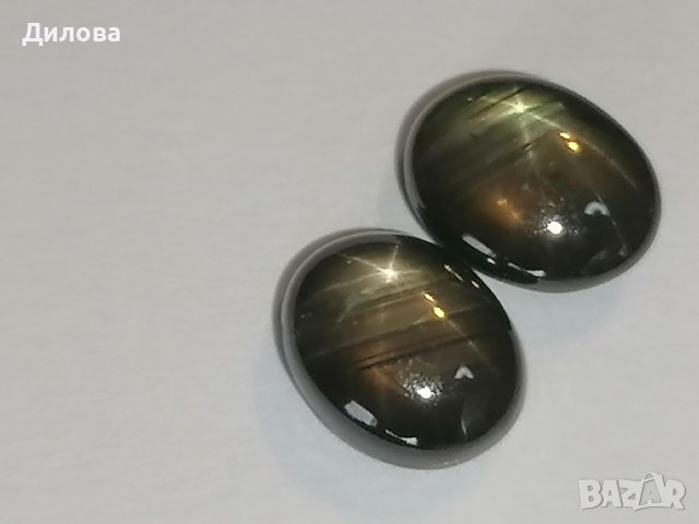 7,12 кт чифт черен сапфир звезда, снимка 8 - Други - 43798300