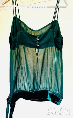 Красив ефектен топ ROCOCO кадифе коприна, снимка 5 - Корсети, бюстиета, топове - 50409577