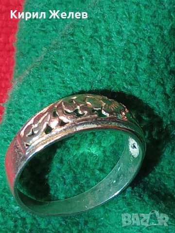 19 ВЕК ВЪЗРОЖДЕНСКИ СРЕБЪРЕН ФЛОРАЛНО ОРНАМЕНТИРАН ПРЪСТЕН ВИСОКА ПРОБА СРЕБРО МАЙСТОРСКИ 26625, снимка 3 - Антикварни и старинни предмети - 34631274