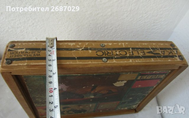 ГДР дървена кутия Aka Electric DDR, снимка 4 - Антикварни и старинни предмети - 33393974