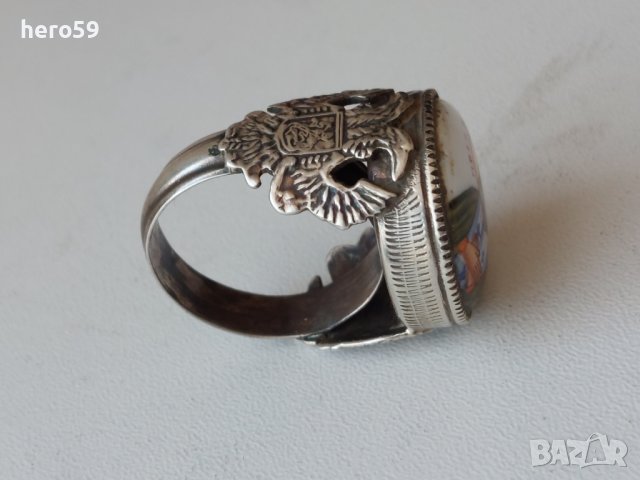Сребърен 84 пръстен царска Русия с емайл, снимка 10 - Пръстени - 43760762