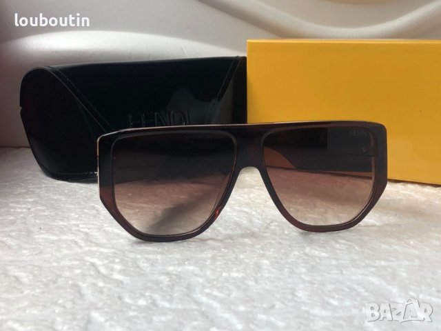 Fendi 2022 дамски слънчеви очила маска с лого, снимка 6 - Слънчеви и диоптрични очила - 37969365
