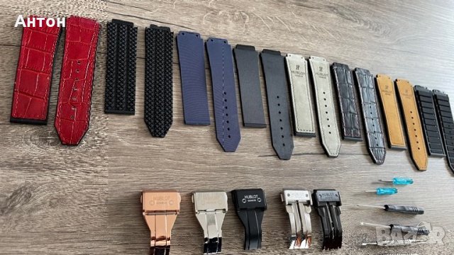 Продавам нови HUBLOT каишки от висококачествен каучук' и закопчаване (пеперуда)  Каишка силиконова , снимка 3 - Мъжки - 34807109