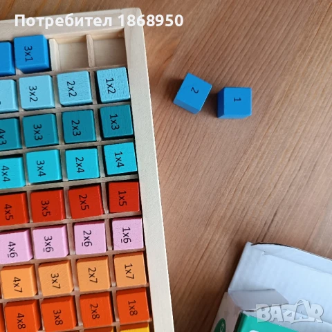 Дървена таблица за умножение, снимка 5 - Образователни игри - 50493689