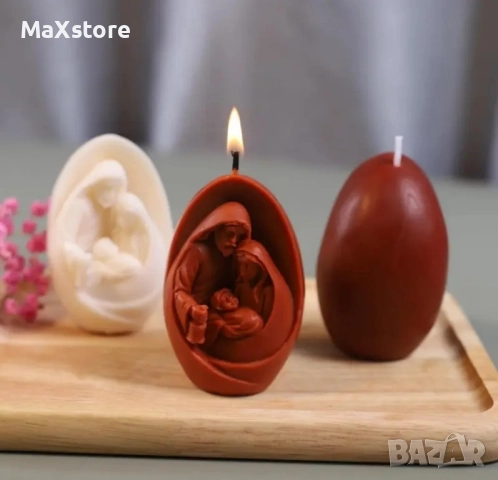 3D Свето семейство Силиконов молд форма за свещи гипс сапун смола , снимка 2 - Форми - 51986655