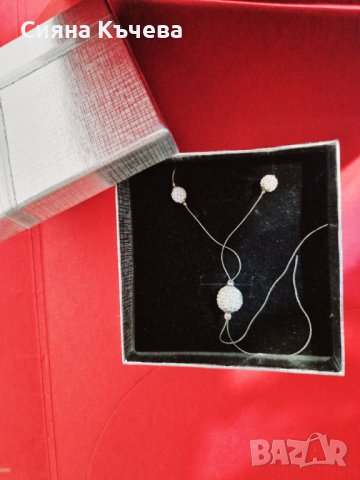 Дамско сребърно колие, снимка 3 - Колиета, медальони, синджири - 43716782