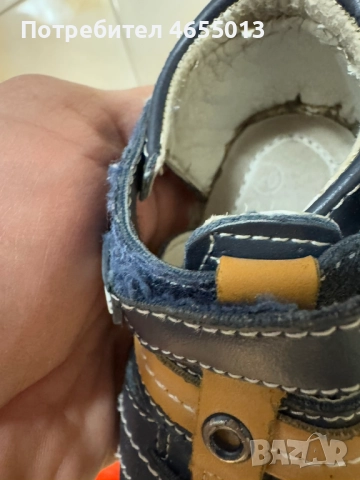 ПОДАРЯВАМ - Детски тъмно сини сандали 20-Номер 12см.-Стелка, снимка 6 - Детски сандали и чехли - 52476296