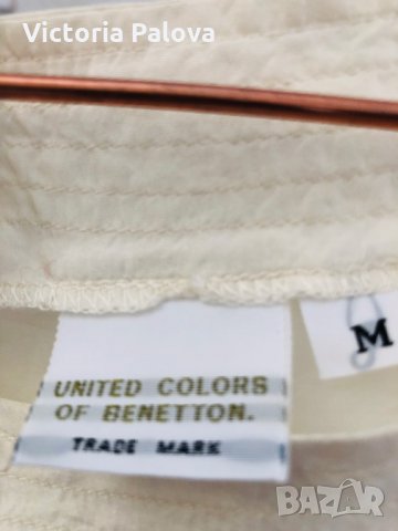 Нежна блуза-потник,100%коприна,BENETTON, снимка 7 - Корсети, бюстиета, топове - 28302435