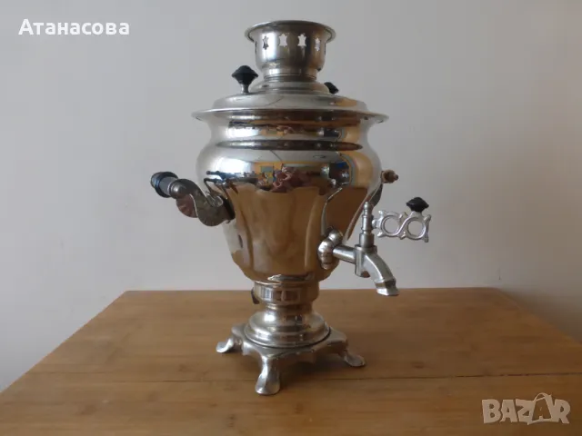 Руски електрически самовар с кабел, снимка 5 - Антикварни и старинни предмети - 48722780