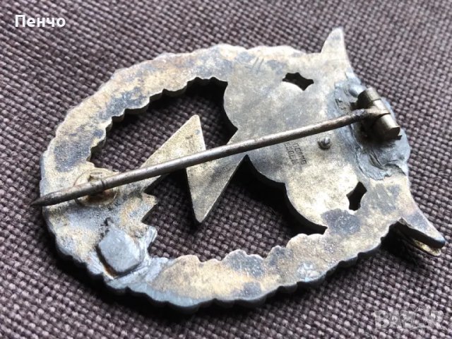 стар немски нагръден знак - LUFTWAFFE - WWII - ОРИГИНАЛ, снимка 5 - Антикварни и старинни предмети - 49665879