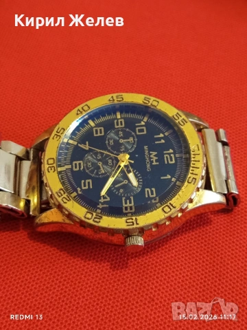 Фешън модел мъжки часовник MINGHONG много красив стилен дизайн 51829, снимка 7 - Мъжки - 53482059