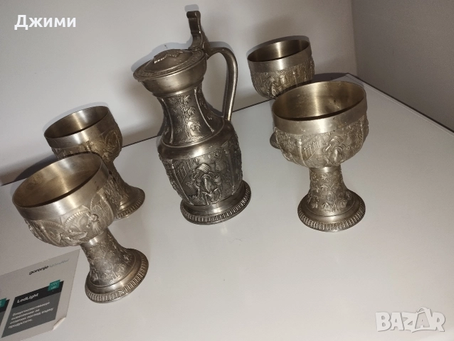 красиви калаено сребърни комплекти, снимка 5 - Антикварни и старинни предмети - 47240583