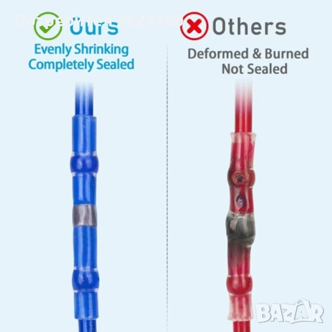 Термосвиваем шлаух и конектори с припой 4644, снимка 8 - Други инструменти - 53270632