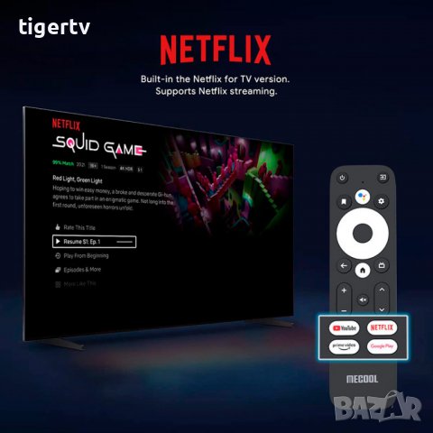 TV Box MECOOL KM2 PLUS Dolby, Android 11, Dual WIFI, Netflix and Google 4K certificated, снимка 7 - Плейъри, домашно кино, прожектори - 33846256