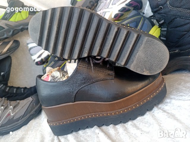 КАТО НОВИ дамски обувки CATWALK®  на ПЛАТФОРМА 36 - 37 original, 100% естествена кожа,GOGOMOTO, снимка 6 - Дамски ежедневни обувки - 43896103