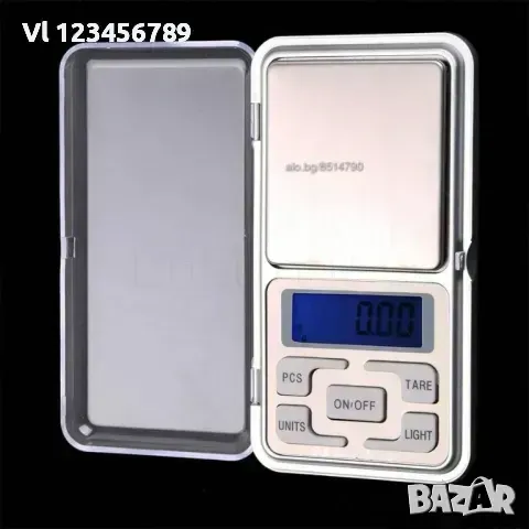 Бижутерска дигитална везна 0.01 /до 100; 200, 300 или 500 гр.+ батерии, снимка 1