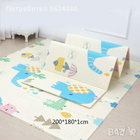 Детски двулицев килим/подложка за игра 200 х 180 см., снимка 10 - Други - 40324680