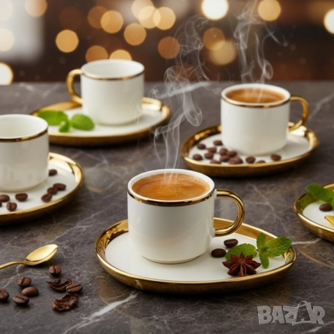 Луксозен сервиз за кафе – елегантност, която превръща всяка глътка в ритуал, снимка 7 - Сервизи - 52017980
