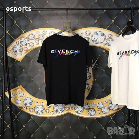 Мъжка тениска Givenchy Paris Embroidery Black XL, снимка 7 - Тениски - 26517550