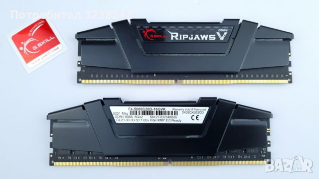 G.SддKILL RIPJAWS V BLACK DIMM KIT 16GB F4-5066C20D-16GVK, снимка 3 - RAM памет - 38577381