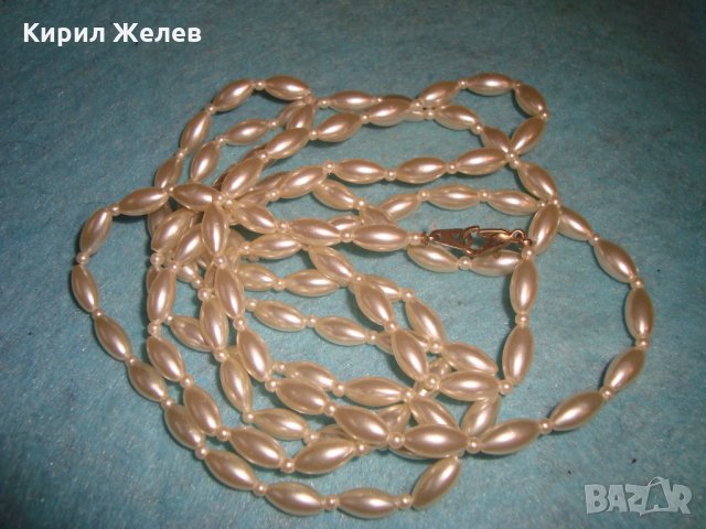 ПЕРЛЕНО АРТ НУВО СТИЛ НЕЖНО КРАСИВО СТАРО КОЛИЕ 77151