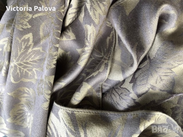 Голям двулицев шал,модерен нюдов цвят, снимка 9 - Шалове - 27221912