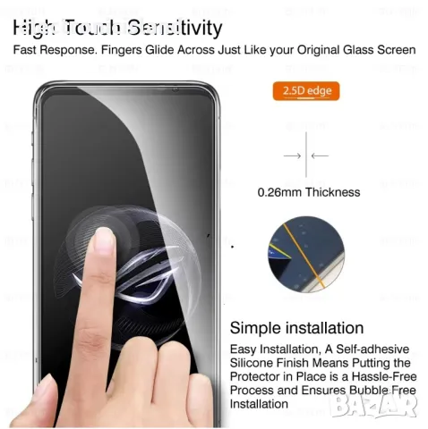 Стъклени протектори за смарт Asus ROG Phone 8 / 8 Pro за камери или дисплей, снимка 3 - Калъфи, кейсове - 45287945