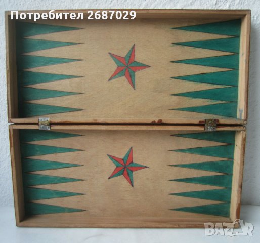 стара дървена кутия за игра - табла, снимка 3 - Други - 33071444