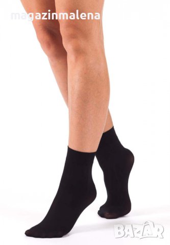 Bellissima 50DEN черни,бежови италиански плътни къси чорапи от микрофибър зимни чорапи Белисима , снимка 3 - Дамски чорапи - 20072363