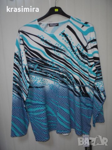 меки блузки в четири десен-големи размери , снимка 6 - Блузи с дълъг ръкав и пуловери - 38734712