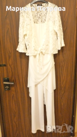 Дамски дълъг гащеризон с туника и връхно елече