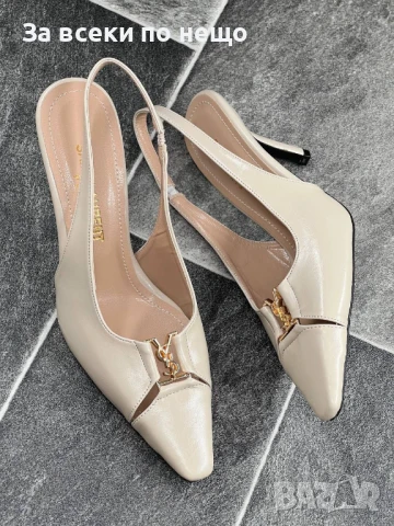 Yves Saint Laurent Дамски Бежови Обувки на Ток YSL Код E757, снимка 2 - Дамски обувки на ток - 51315015