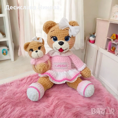 Мече-40см, ръчна изработка, снимка 11 - Плюшени играчки - 43381305