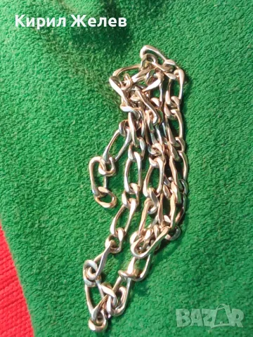 СТАР СРЕБЪРЕН ЛАНЕЦ СИНДЖИР КЮСТЕК СРЕБРО 925 КЛАСИЧЕСКА КАРТИЕ ПЛЕТКА с НУЖДА от ЗАКОПЧАЛКА 48257, снимка 10 - Колиета, медальони, синджири - 48480719