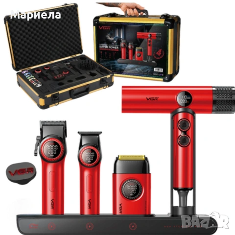 Професионален комплект машинки за подстригване VGR Stepless 4 в 1