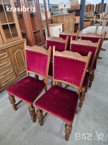 Антични Масивни Столове-6бр.-внос от Германия!ОБЯВЕНАТА ЦЕНА Е ЗА БРОЙ!