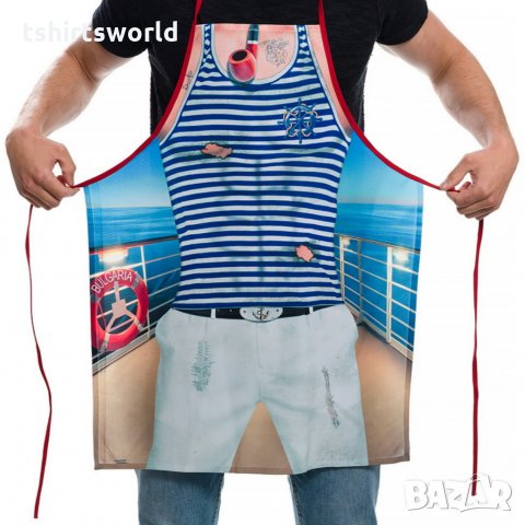 Нова мъжка забавна готварска престилка Моряк, снимка 6 - Подаръци за мъже - 28316913