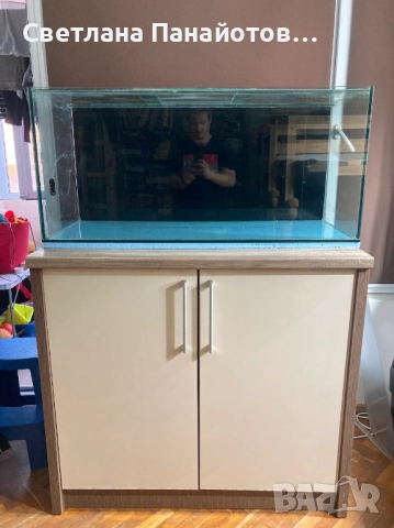Продавам аквариум 245л (110х45х50) + шкаф и оборудване, снимка 2 - Аквариуми - 52446465