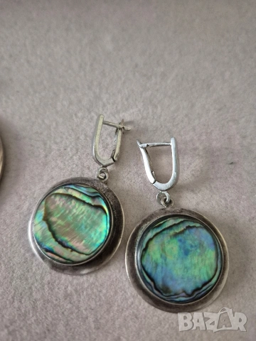 комплект сребро и седеф, снимка 7 - Бижутерийни комплекти - 53291202