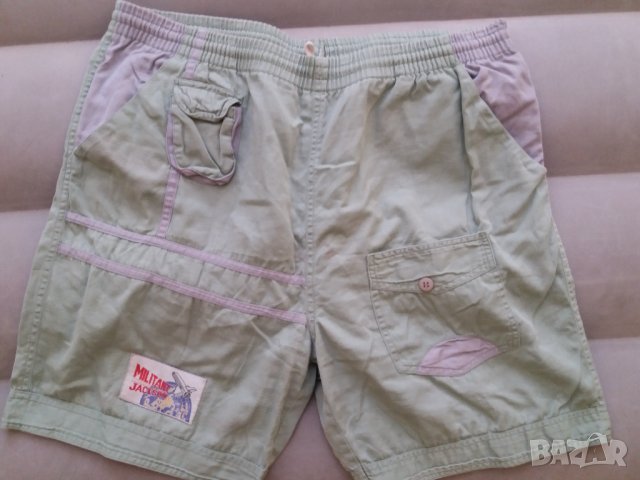 Къс панталон с джобове памучни