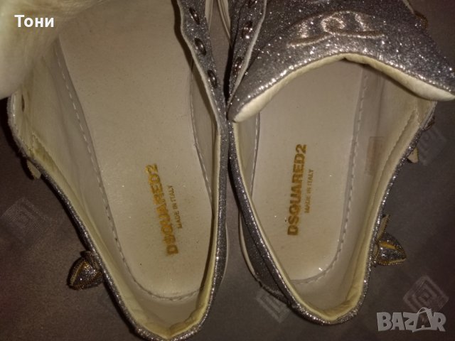 Спортно елегантни сребърни обувки Dsquared2, снимка 13 - Дамски елегантни обувки - 28913400