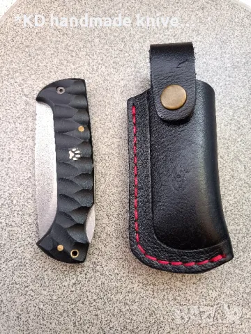 Сгъваем нож ръчно изработен от N690co стомана + ПОДАРЪК кания, снимка 5 - Ножове - 49128635
