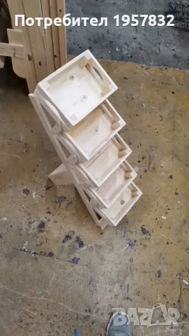 Дървени стелажи за плод и зеленчук, снимка 2 - Стелажи и щандове - 48841107