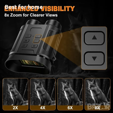 Цифров инфрачервен бинокъл за нощно виждане с нощен мерник до 300 м с 32GB карта, снимка 6 - Друга електроника - 51138338