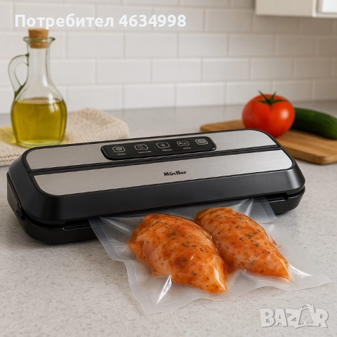 Уред за вакуумиране Muhler MV-109 – Запази храната свежа до 5 пъти по-дълго, снимка 4 - Други - 52579427