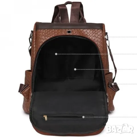 Дамска чанта-раница Vila Brown, снимка 8 - Раници - 47923269