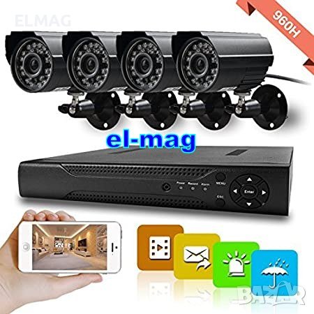 3MP AHD комплект - 720P AHD 4ch DVR + 4 AHD камери Sony 3MP, снимка 2 - Комплекти за видеонаблюдение - 33972444