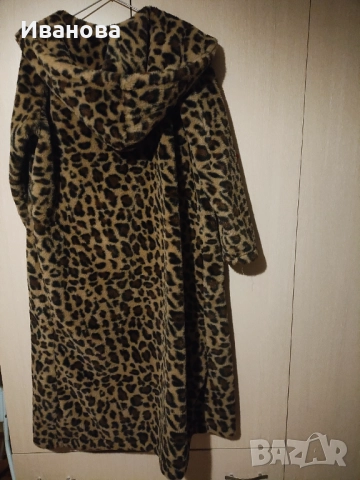 дамско палто еко косъм