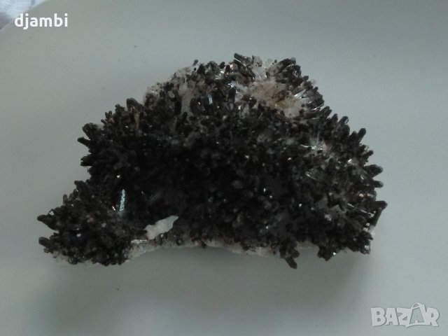 № 33 Quartz, Кварц, Кварцова друза с калцит и манган, Кристали, Минерали,Фосили,Скали,BGminerals, , снимка 1